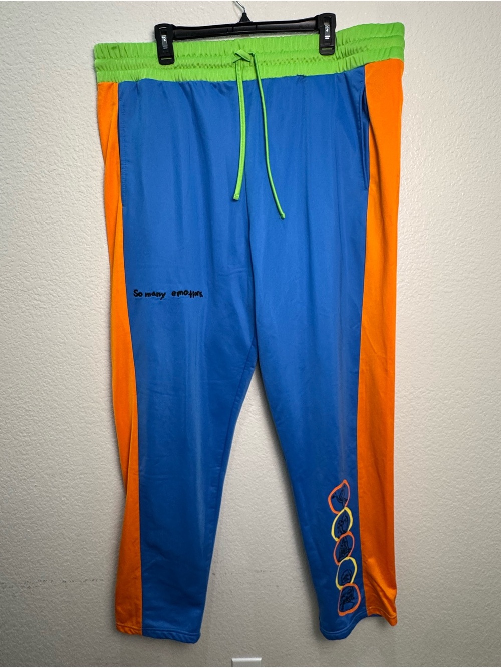 Disney Pixar Inside Out XXL So Many Emotions Jogger Pants Blue Orange Parks